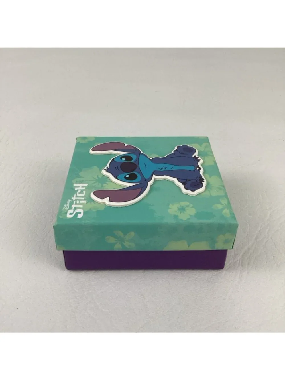 Disney Lilo & Stitch Gold Flash Plated Enamel Pendant Necklace Blue Crystal NIB - Picture 5 of 6